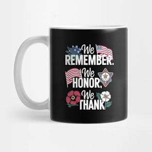 Remember Honor Thank - Memorial Day Mug